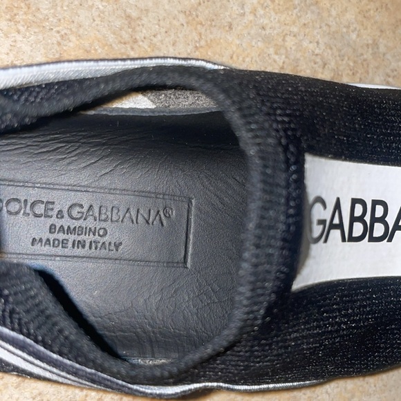 Dolce & Gabbana Black and White Sorrento slip-on sneakers with logo tape baby - Picture 5 of 7